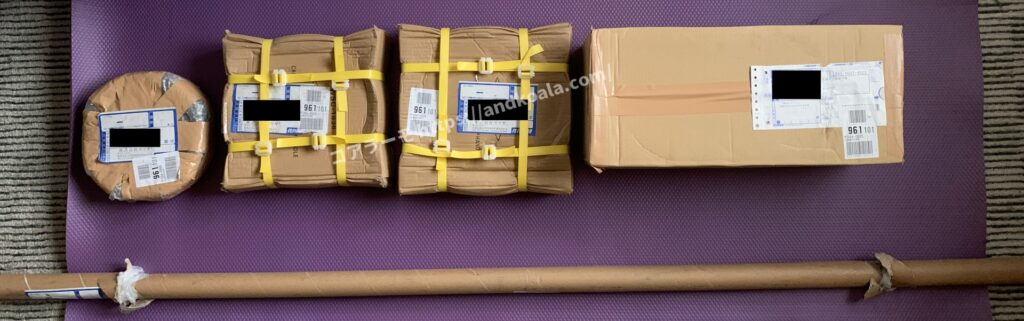 モリヤのバーベルセットの開封前の状態