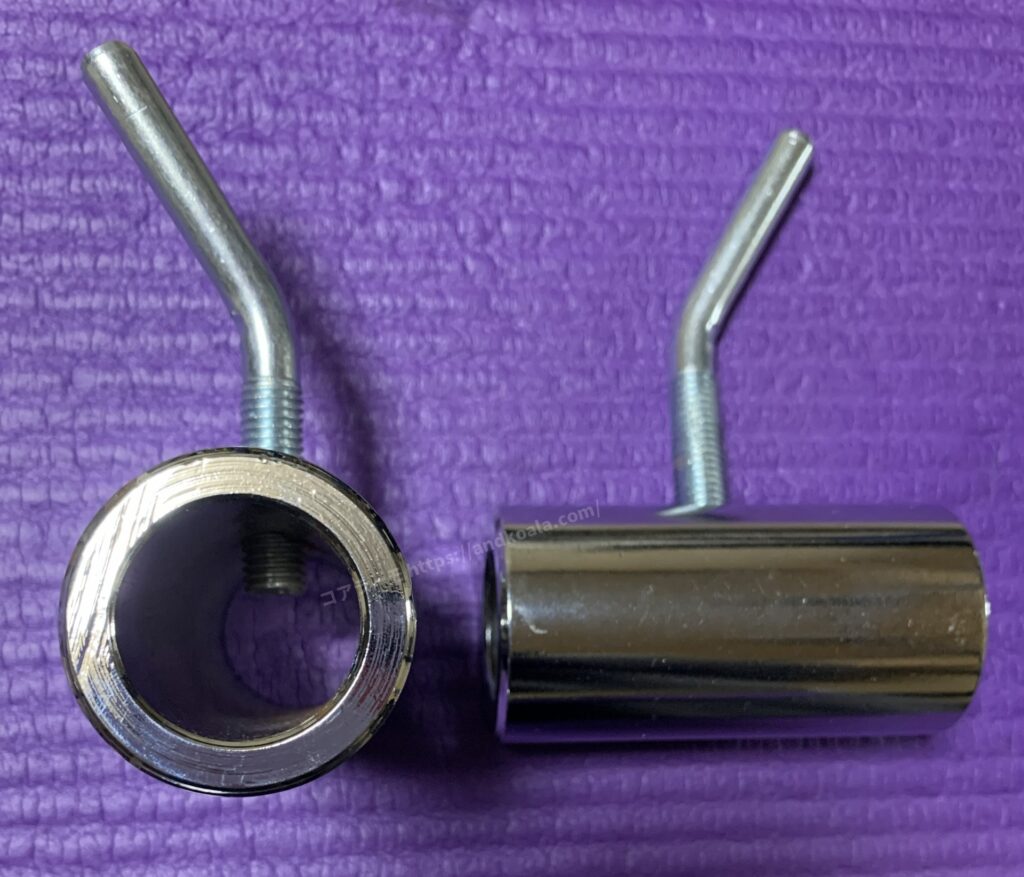 モリヤのバーベルセットに付属しているバーベル用カラーのアップ